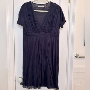 Super-soft blue jersey floaty dress—no zippers, buttons, anything, size Small